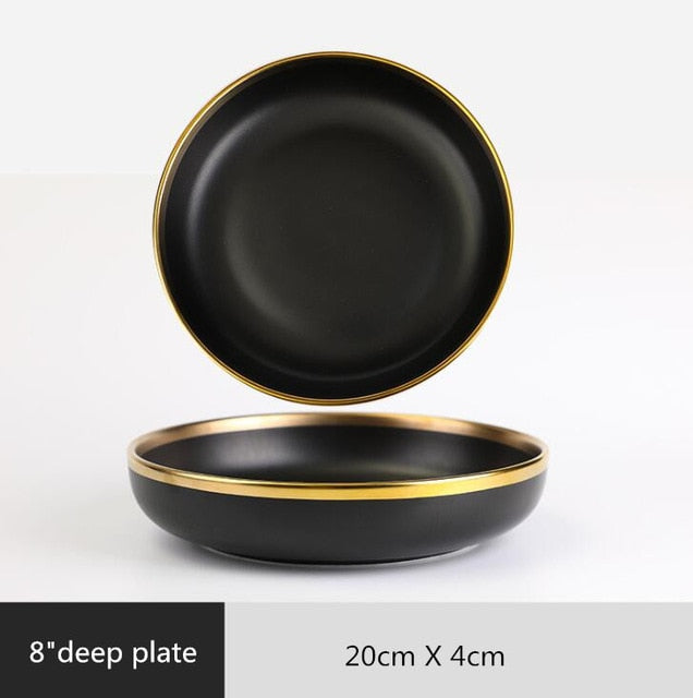 Matte Black Ceramic Dinnerware