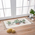 Woven Cotton & Linen Accent Rug