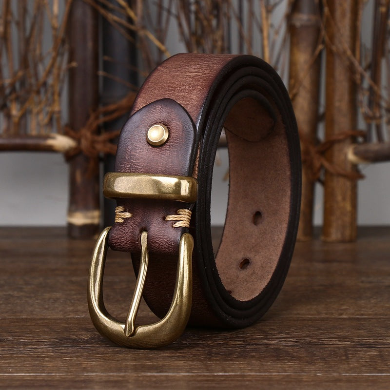 Vintage Distressed Leather Belt