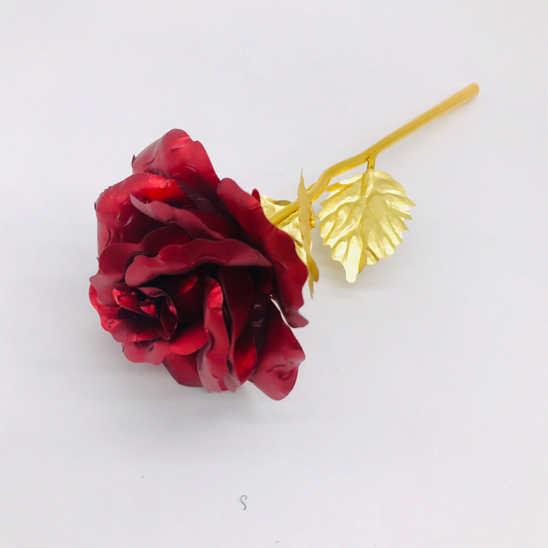 Gold-Foil Rose with Light-Up Stand