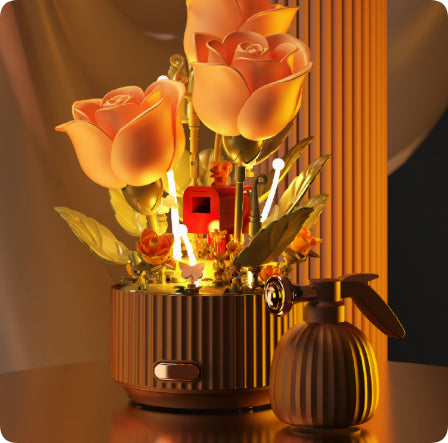 Light-Up Flower Building Block Set