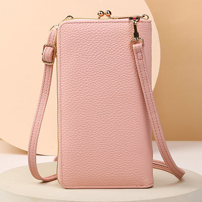 Embroidered Crossbody Phone Wallet