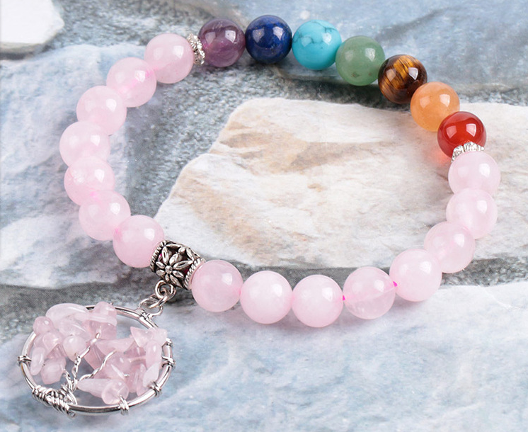 Seven Chakra Crystal Bead Bracelet