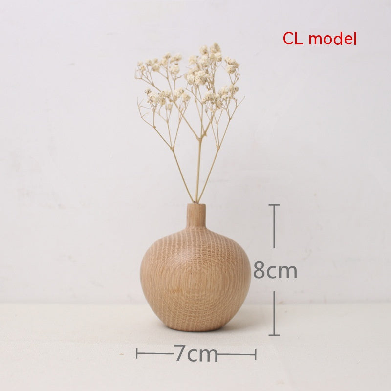 Solid Wood Dried Flower Vase