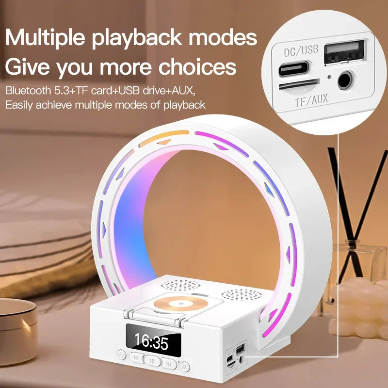 4-in-1 Alarm Clock Lamp & Speaker