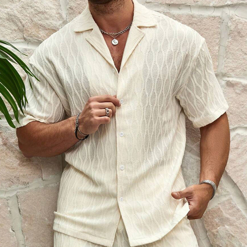 Men's Button Shirt & Shorts Set