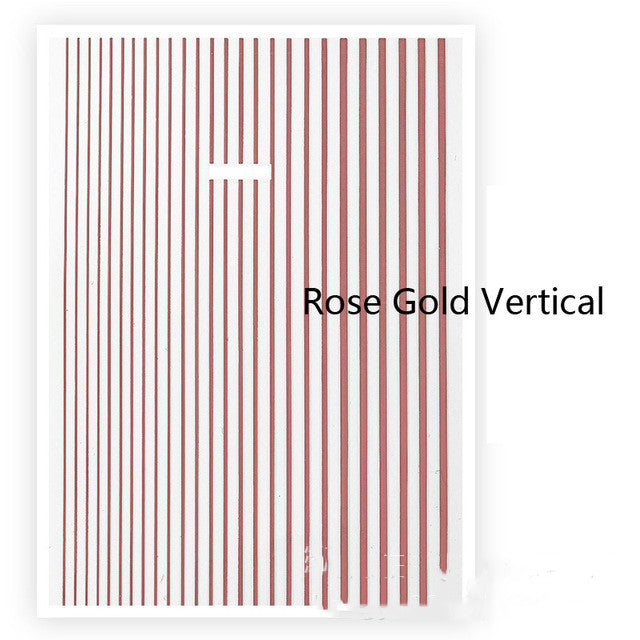 Metallic Nail Line Stickers