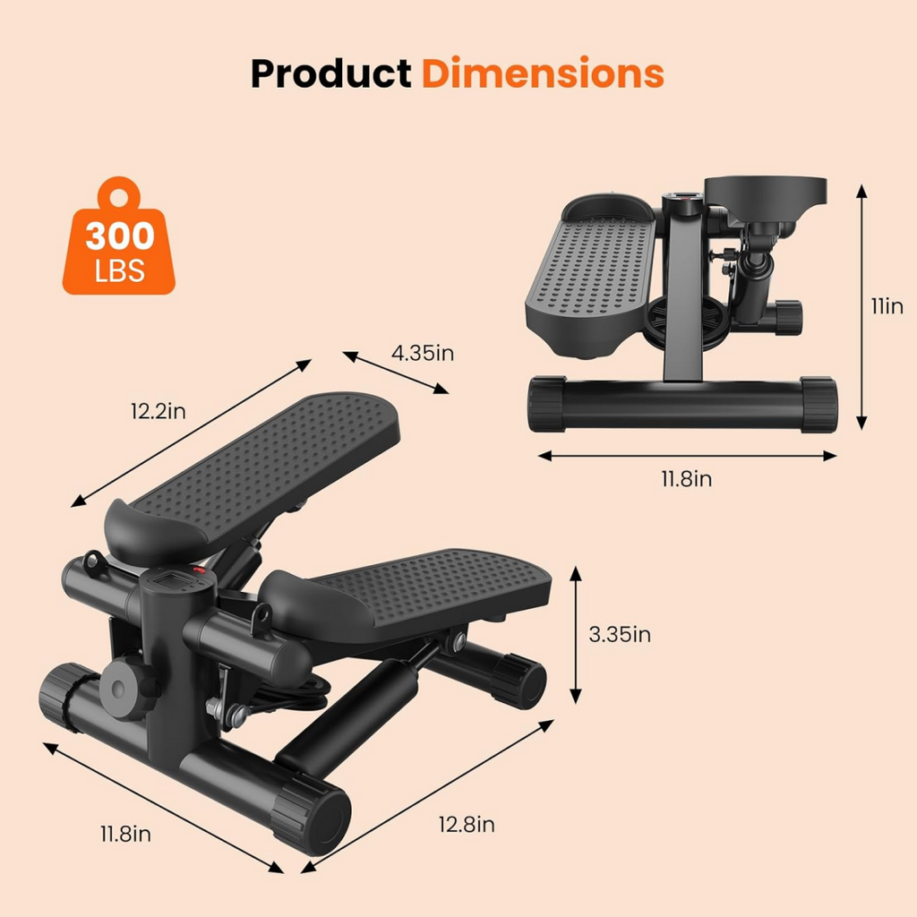 Mini Stepper with Resistance Bands