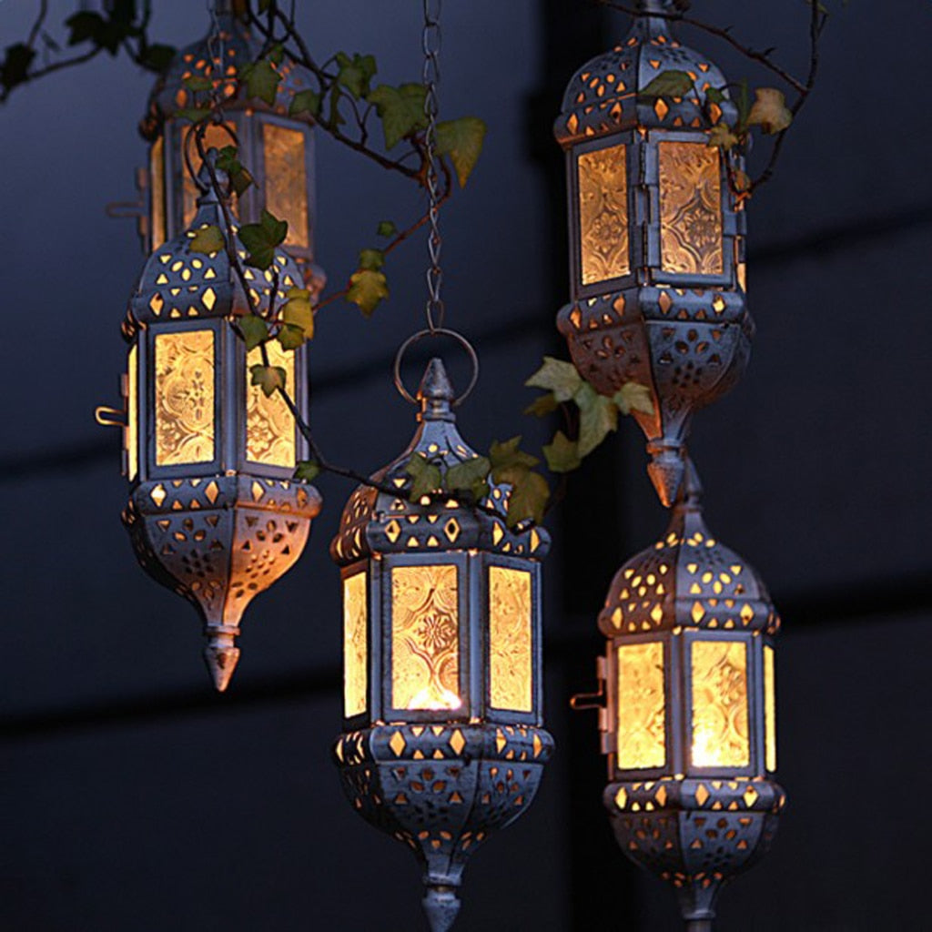 Moroccan Glass Candle Holder