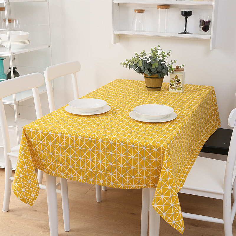 Waterproof Plaid Tablecloth