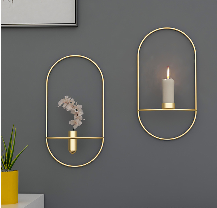 Geometric Metal Candle Holder