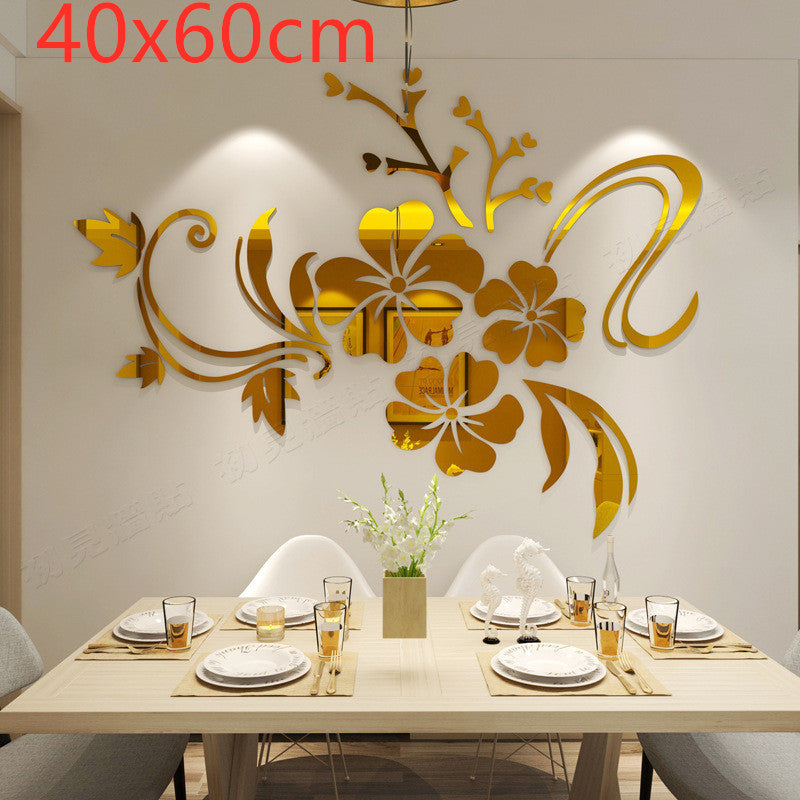 3D Mirror Acrylic Wall Stickers