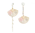 Chinese Fan Asymmetric Earrings