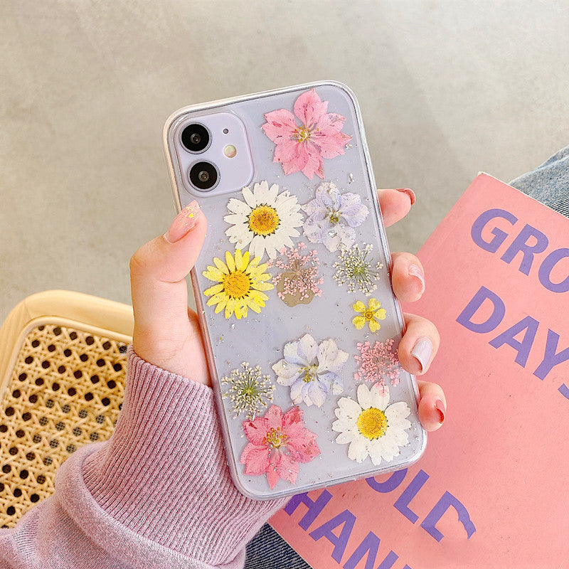 Real Pressed Daisy iPhone Case