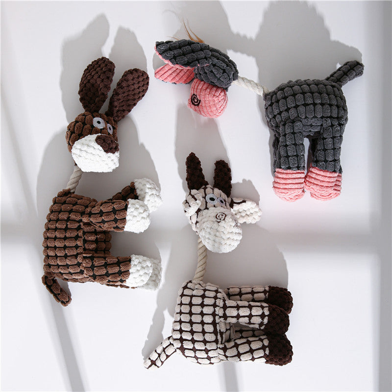 Squeaky Corduroy Plush Dog Toys