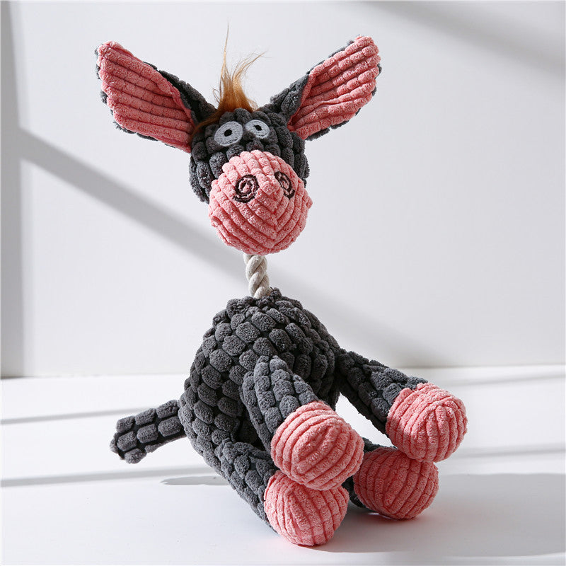 Squeaky Corduroy Plush Dog Toys