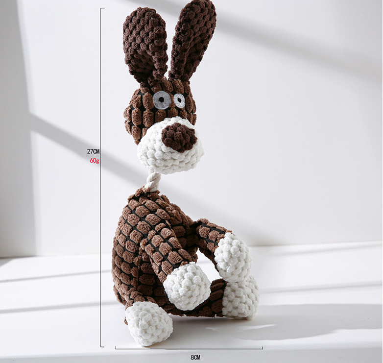Squeaky Corduroy Plush Dog Toys