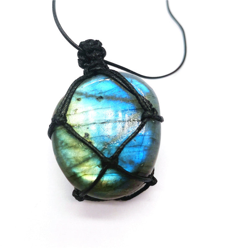 Labradorite Net Pendant Necklace