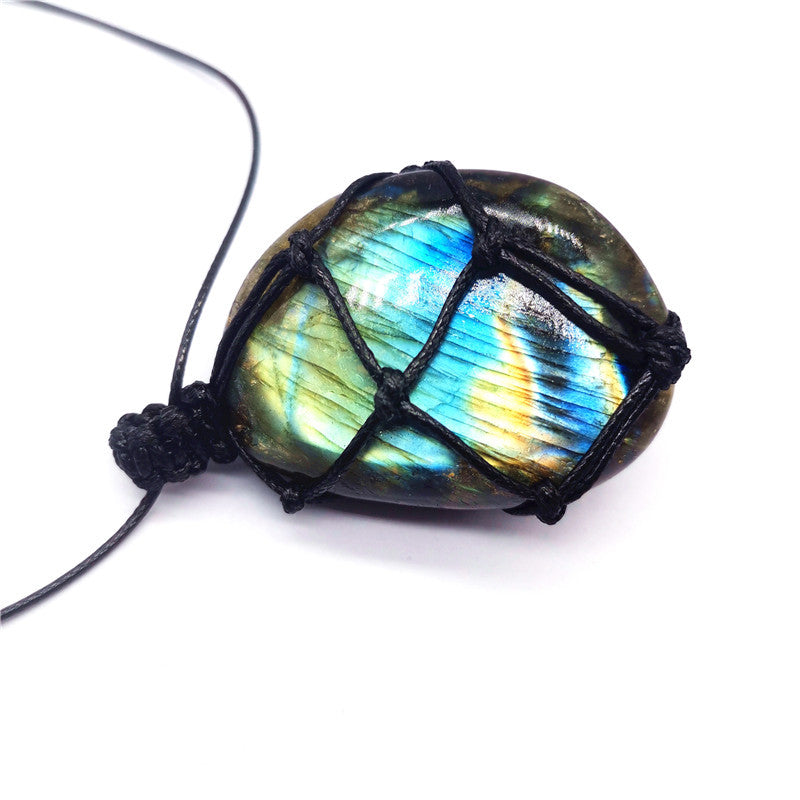 Labradorite Net Pendant Necklace