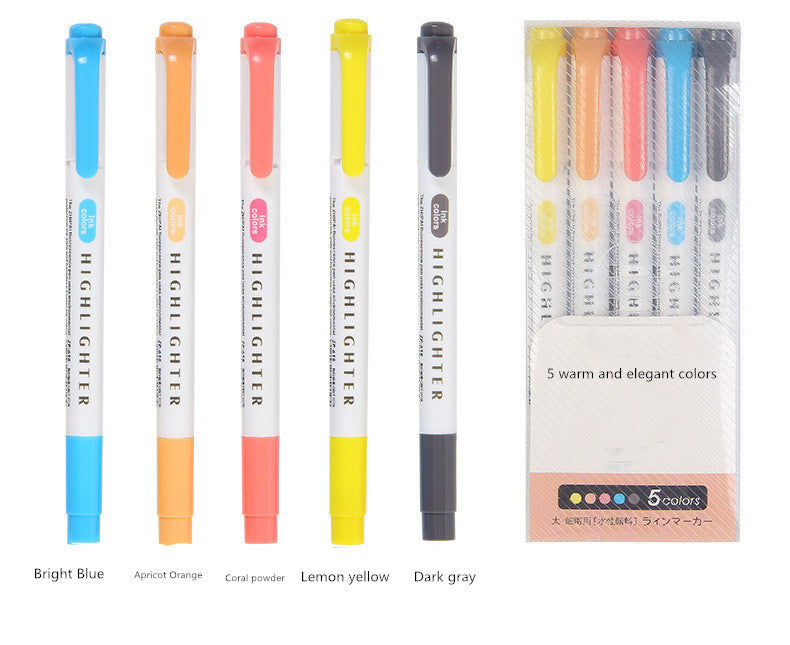 Dual-Tip Pastel Highlighters (25 Colors)