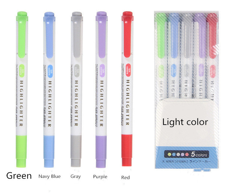 Dual-Tip Pastel Highlighters (25 Colors)