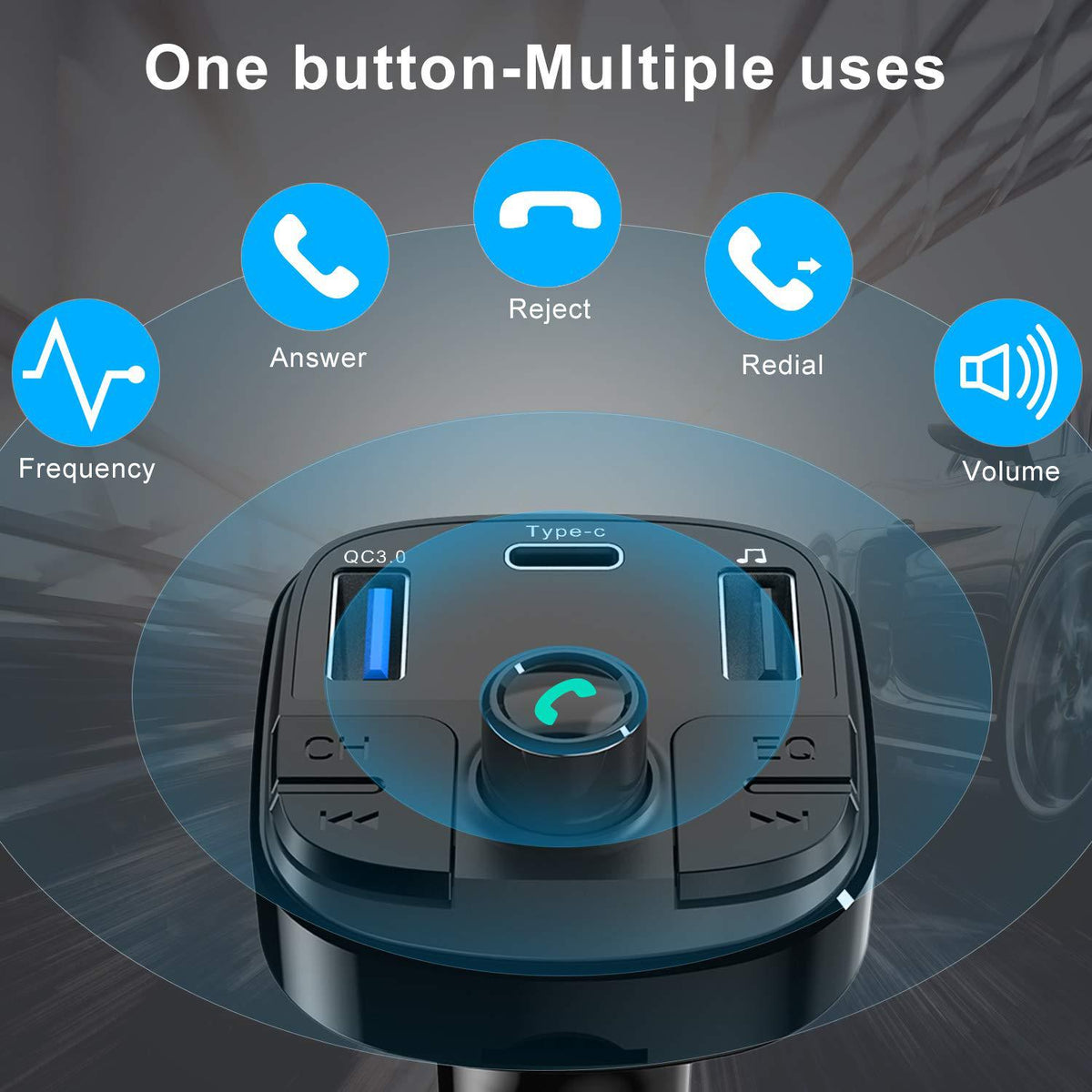 Bluetooth FM Transmitter Car Charger