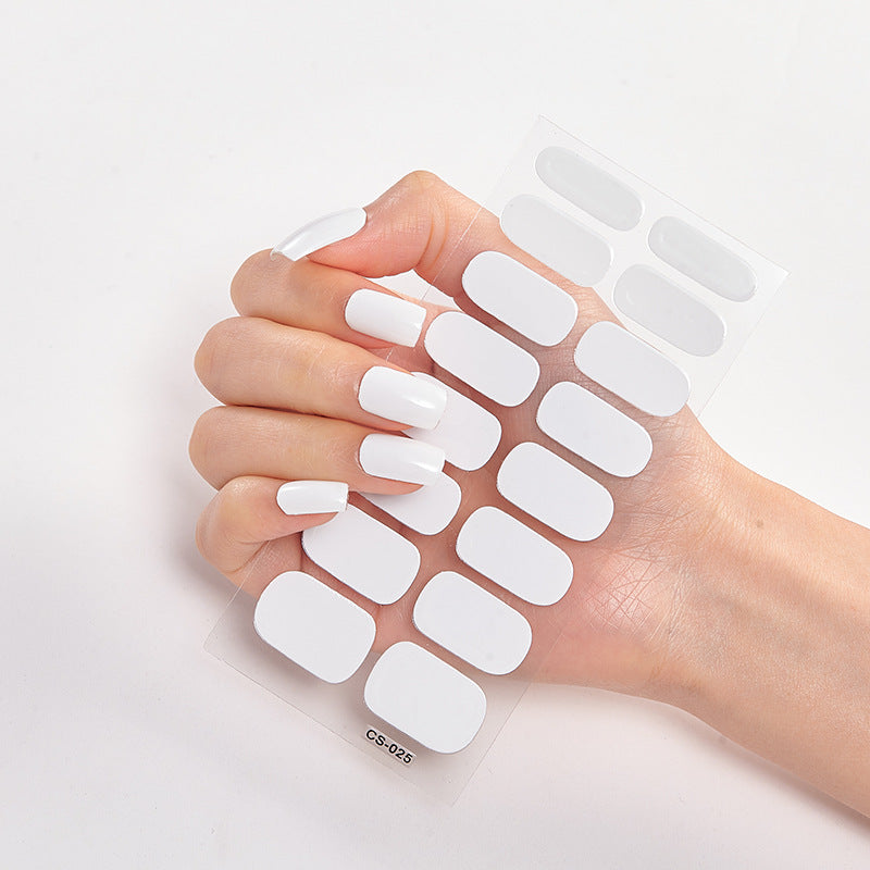 Solid Color Nail Polish Stickers