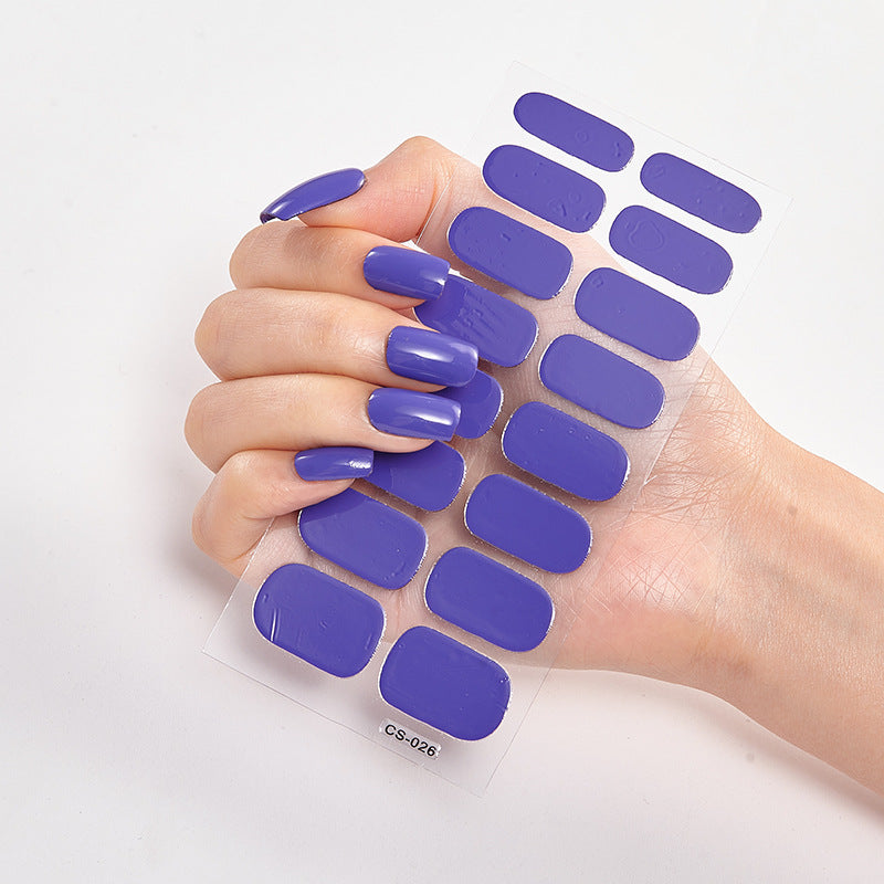 Solid Color Nail Polish Stickers