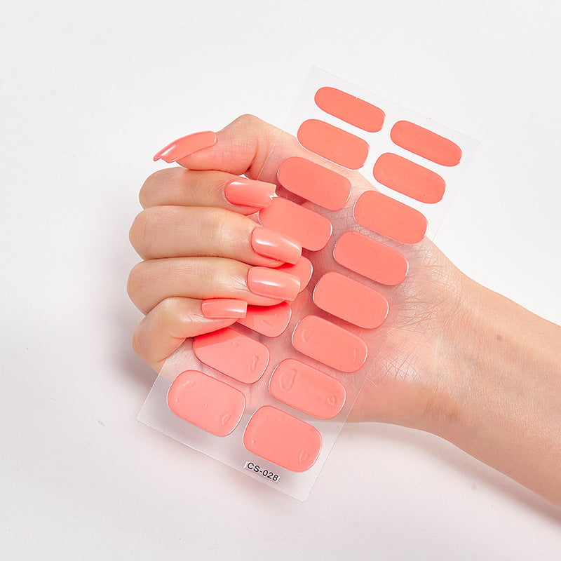 Solid Color Nail Polish Stickers