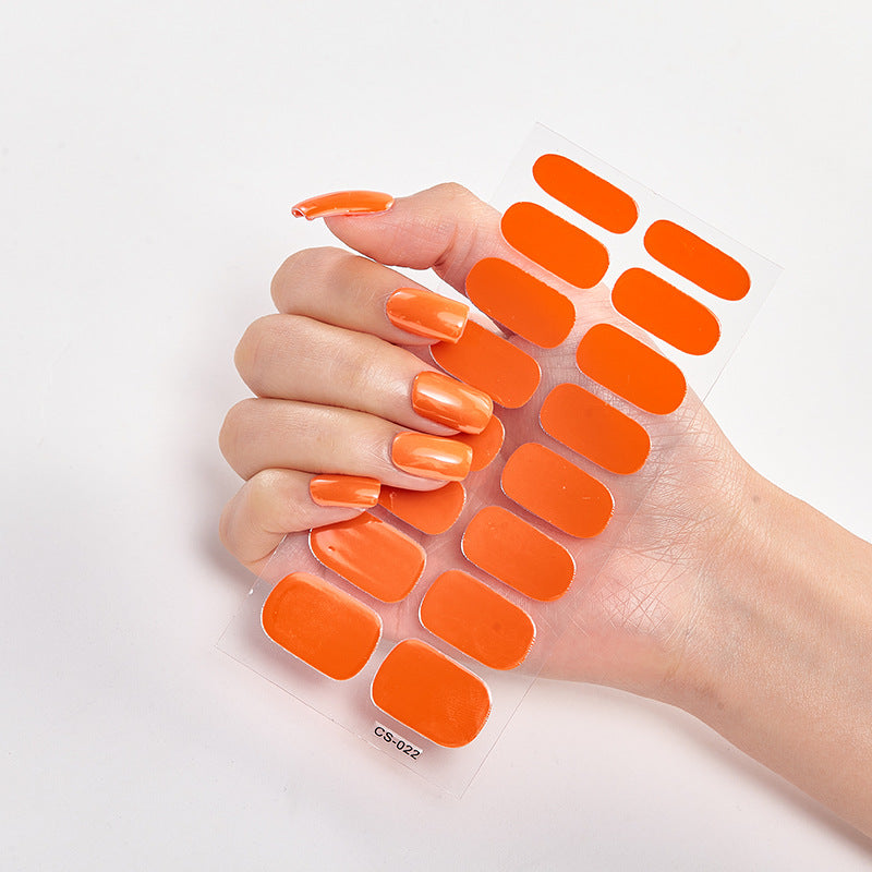 Solid Color Nail Polish Stickers