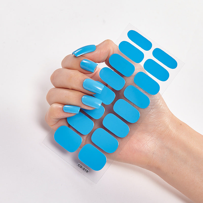Solid Color Nail Polish Stickers