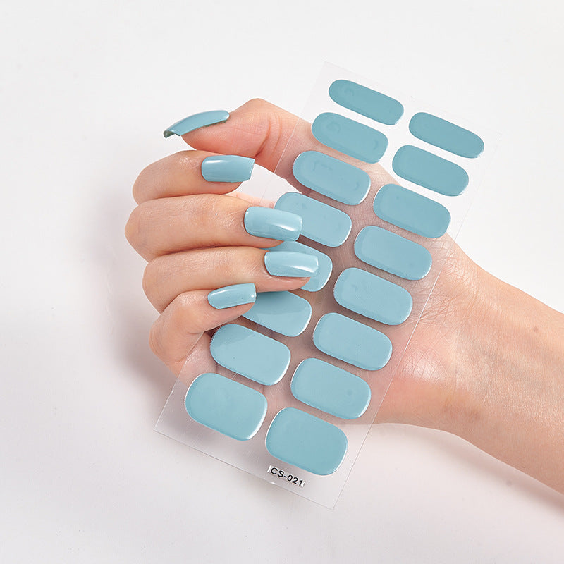 Solid Color Nail Polish Stickers