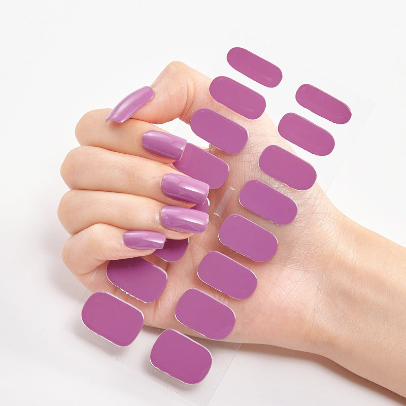 Solid Color Nail Polish Stickers