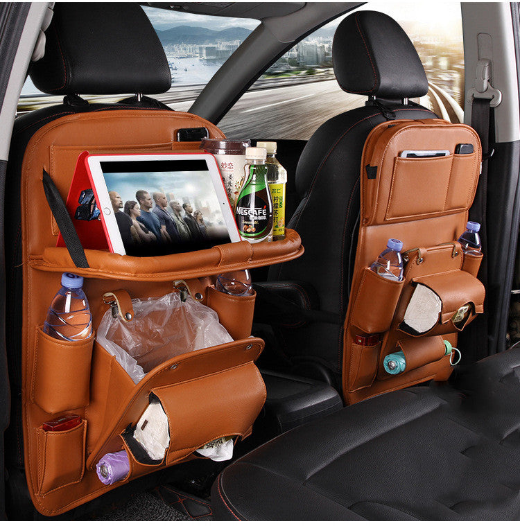 Faux Leather Seat-Back Car Organizer