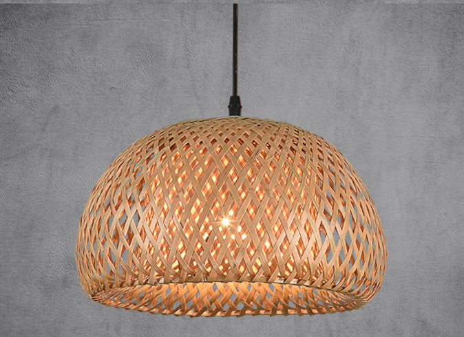 Woven Bamboo Pendant Light