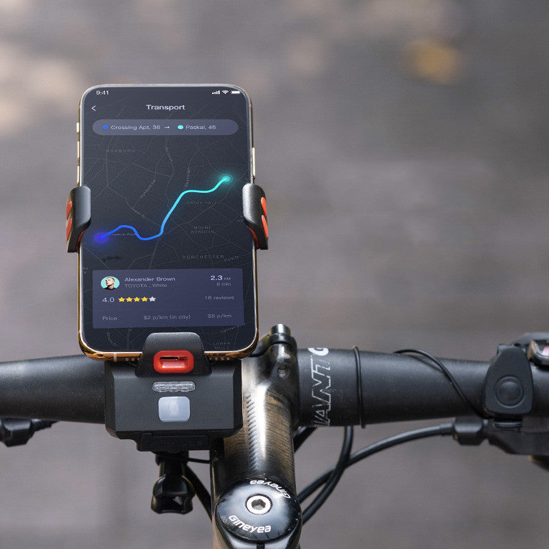 Bike Headlight & Phone Mount with Power Bank