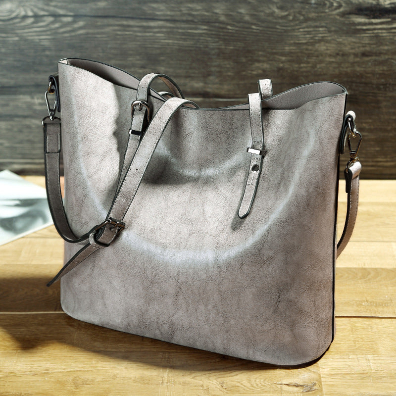 Oil-Wax Leather Tote Bag