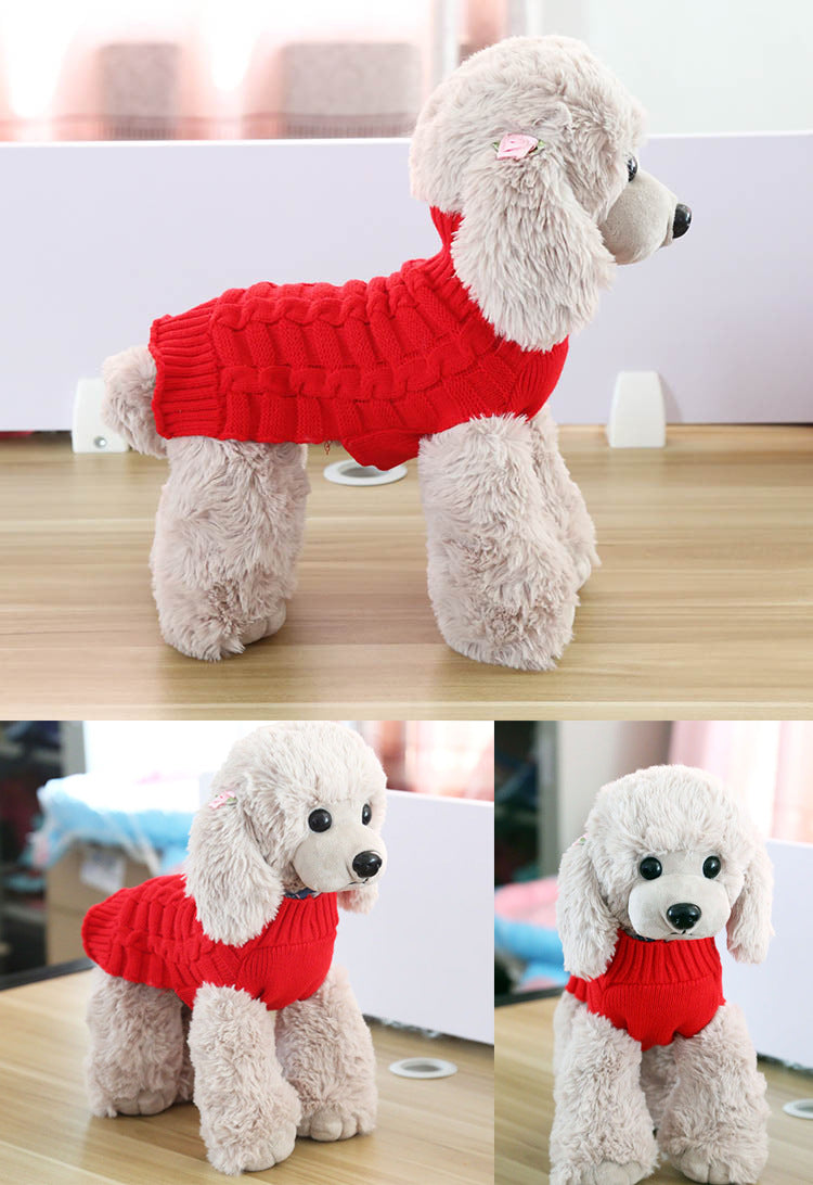 Cable Knit Pet Sweater