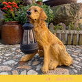 Solar Dog Statue Garden Light