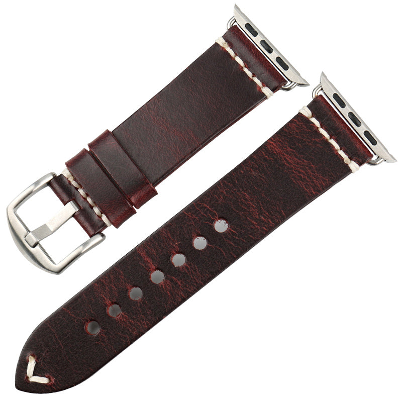 Oil-Wax Leather Smartwatch Band