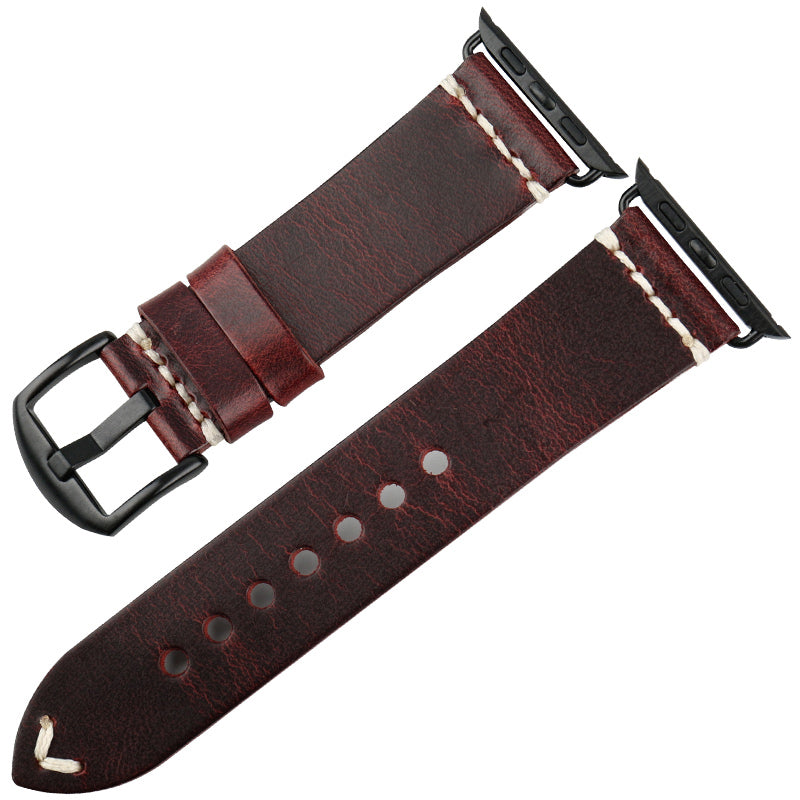 Oil-Wax Leather Smartwatch Band
