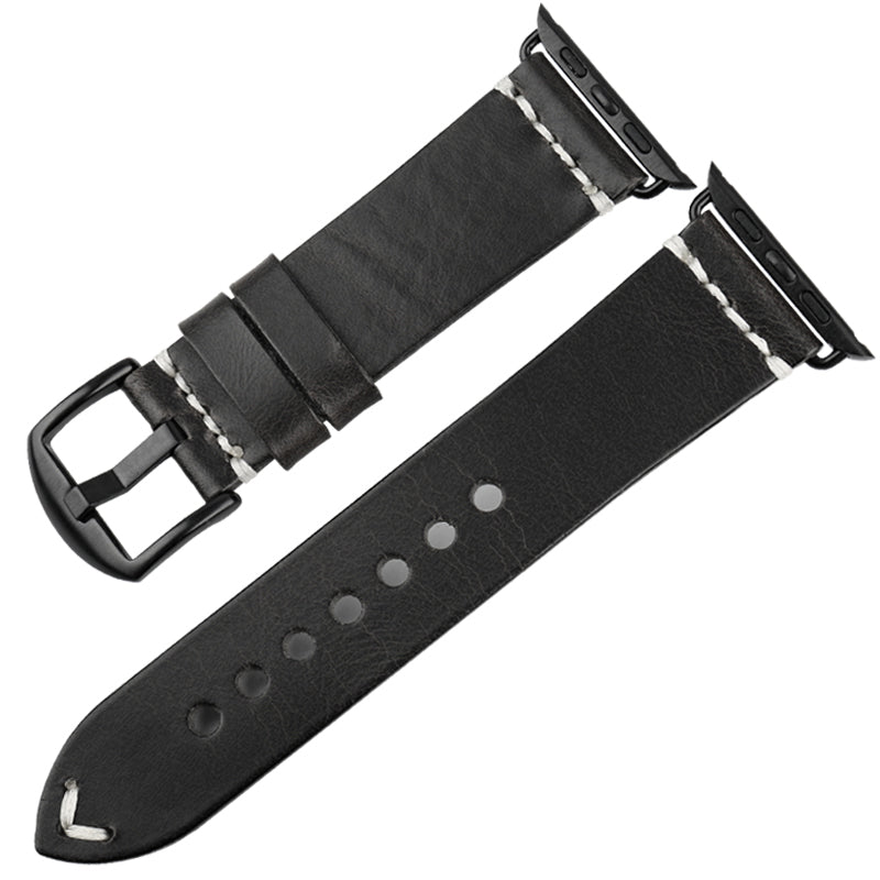 Oil-Wax Leather Smartwatch Band