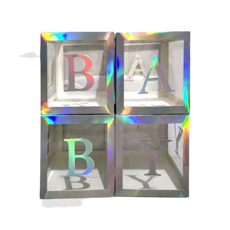 Clear Letter Balloon Boxes (4 pcs)