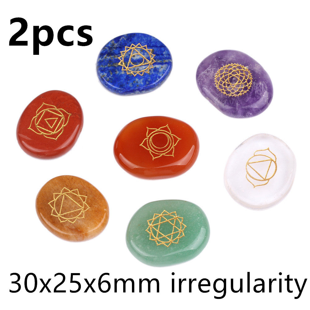 7-Chakra Pocket Palm Stones