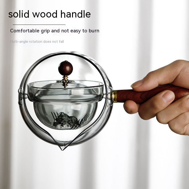 Glass Teapot with Rotating Infuser