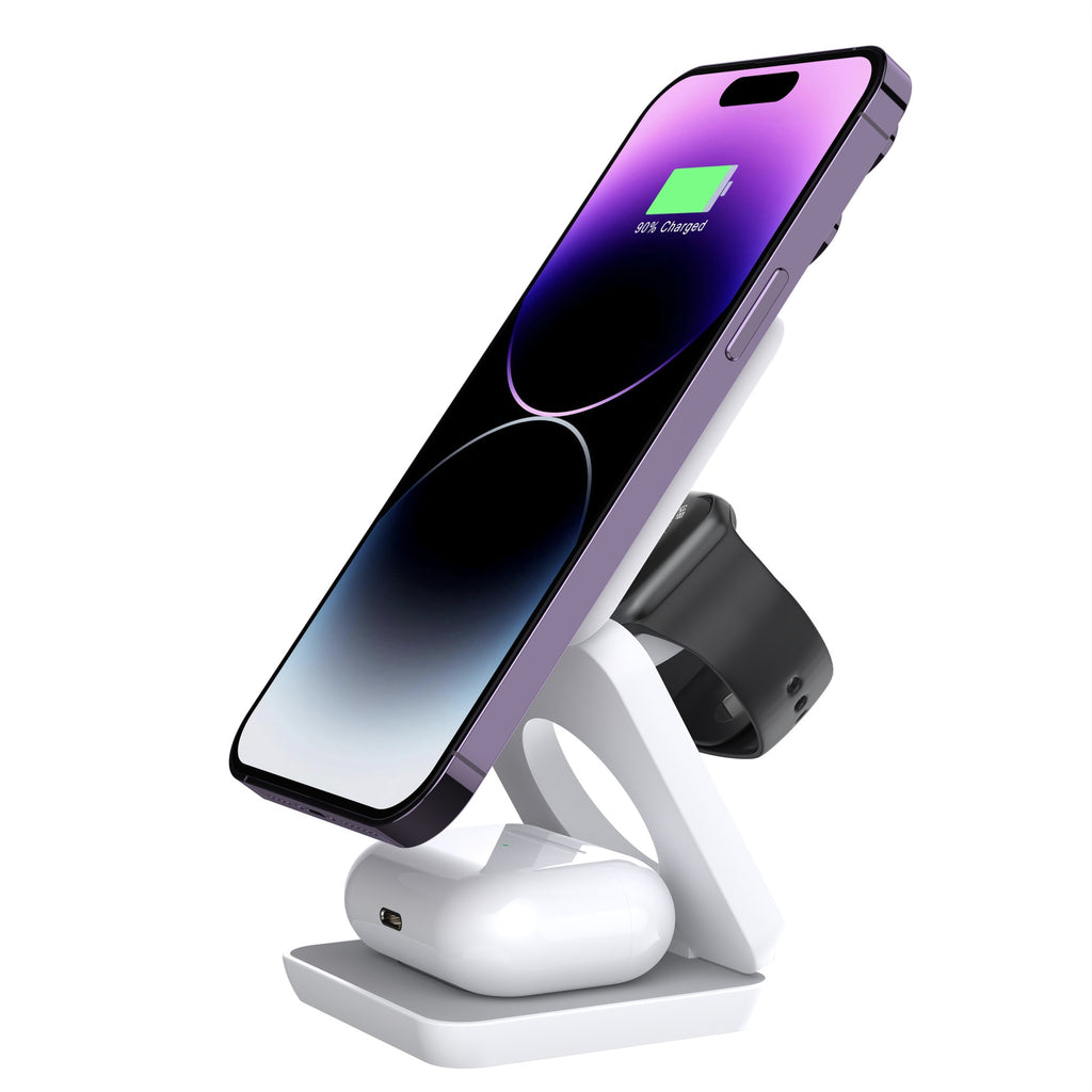 Foldable 3-in-1 Magnetic Travel Charger