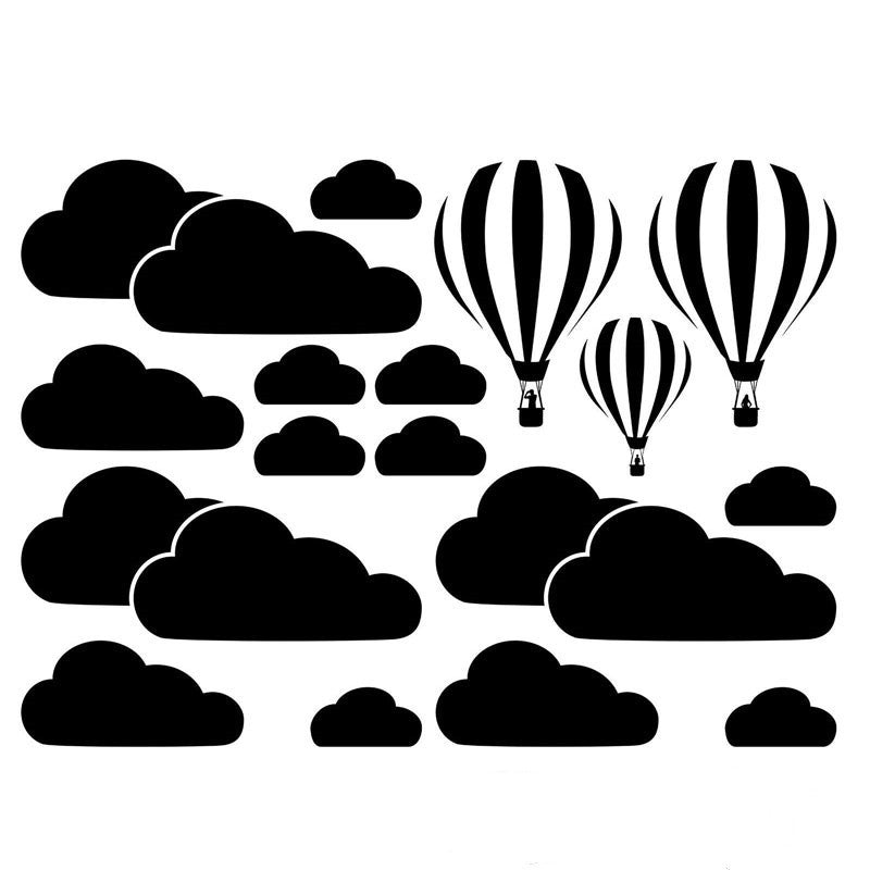 Hot Air Balloon & Cloud Wall Stickers