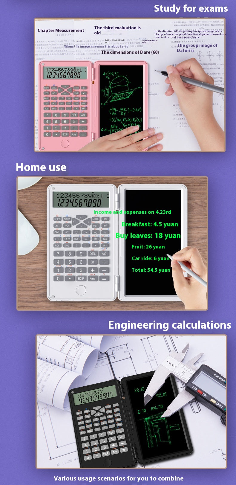 Scientific Calculator with Writing Pad