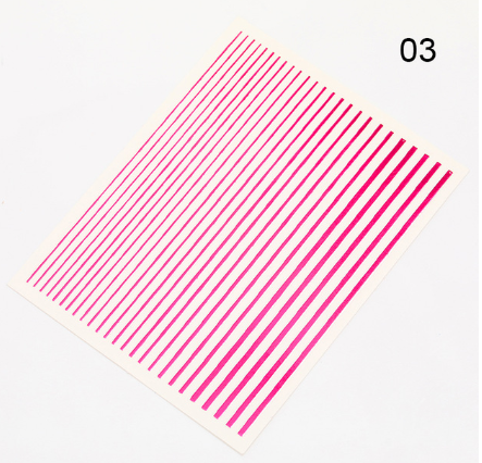 Metallic Nail Line Stickers