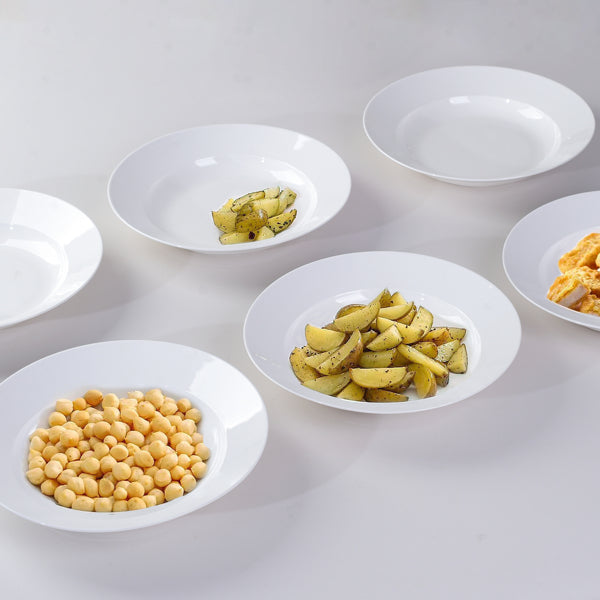 White Round Dinner Plates (Set of 6)